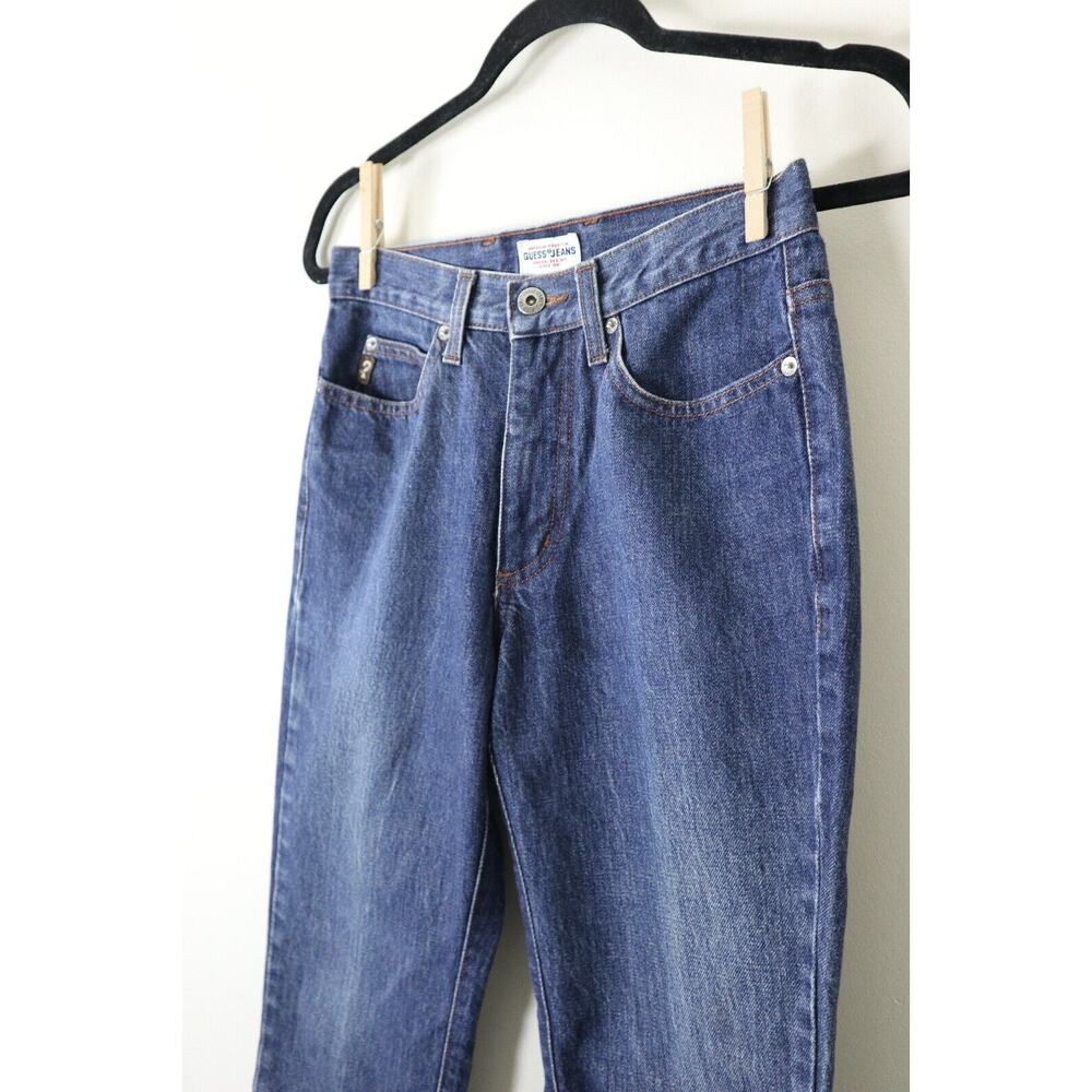 Vintage 1990s GUESS Size 26 Bootcut Jeans Style AST060 Cotton Denim Blue - Picture 3 of 9